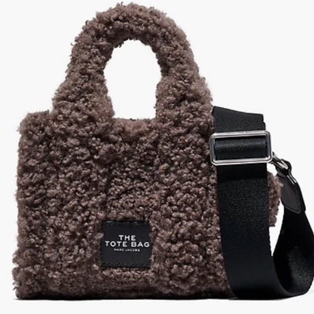 New Marc Jacobs Shearling Teddy Tote Bag in Gray